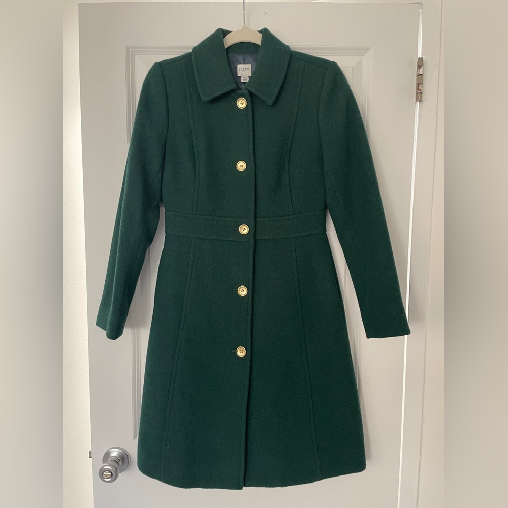EUC J Crew | Lady Day Coat in Peacock